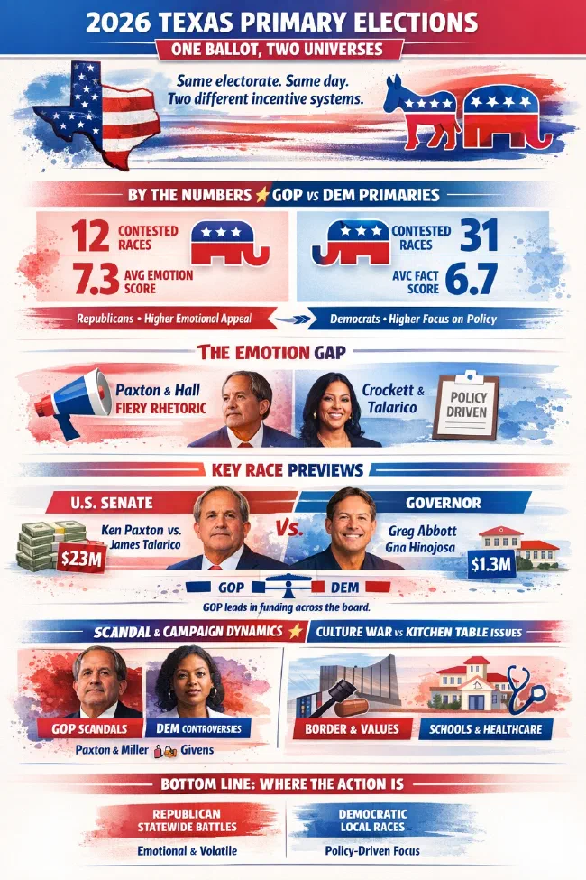 2026 Texas Primary Elections Infographic
