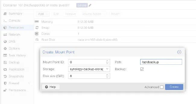 Create Mount Point